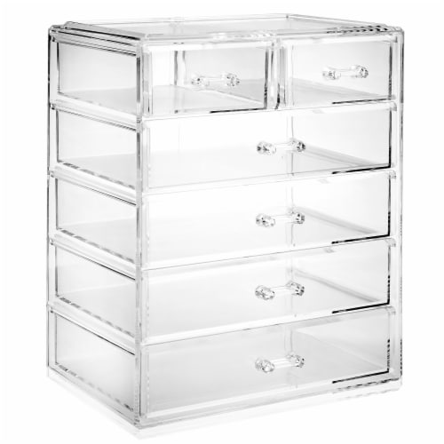 få øje på Theseus hybrid Acrylic Cosmetic Makeup Organizer Jewelry Box Storage Set - 6 Drawers, 6.5  x 11 - Fry's Food Stores