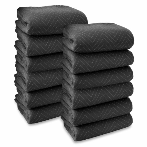 12 Blankets 80 x72  Heavy Duty Moving & Packing Blankets by Sure-Max Perspective: front