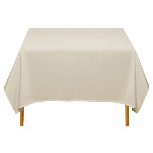 70 Square Polyester Tablecloth - Beige by Lann's Linens Perspective: front