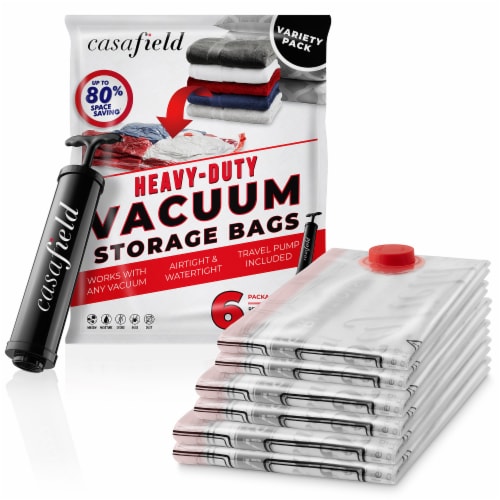 15 Pack Vacuum Space Storage Saver Bags with Travel Hand Pump, 15 Pack -  Variety - Kroger