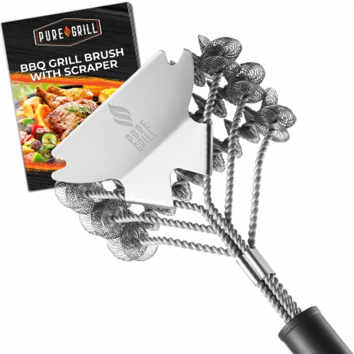 OVERGRILL Stainless Steel Grill Brush: Grill Cleaner for Outdoor