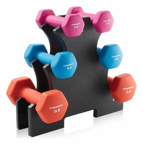 Basics Easy Grip Workout Dumbbell, Neoprene Coated, Various Sets and  Weights available