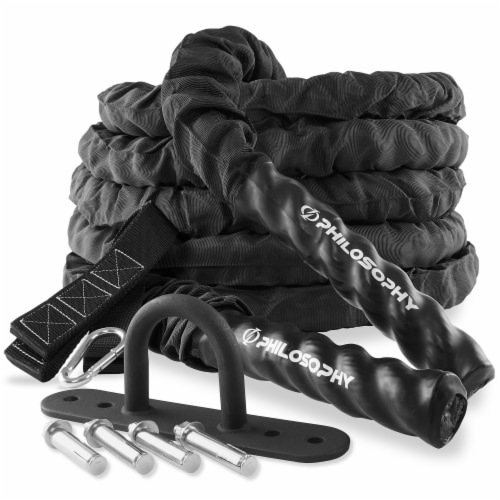 30 Foot Exercise Battle Rope 2 Inch Diameter with Cover, Anchor Kit, 2 Inch  x 30 Feet - Fred Meyer