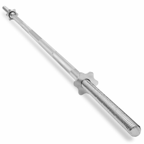 1 Weightlifting Barbell 7 FT Threaded Straight Bar w Star
