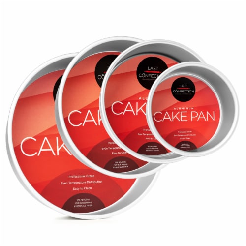 4 inch Deep Round Cake Pan Set Anodized Aluminum Pans Cake Baking Mold  ，Diameter 6-Inch ，8-Inch ，Straight Edge