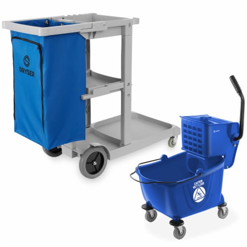 Commercial Housekeeping Cart & Commercial Mop Bucket, 26 Qt. Blue, 20 x  37.5 - Fred Meyer