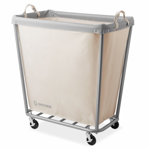 Commercial Large Rolling Canvas Bin Laundry Hamper on Wheels, White, Large  - Fred Meyer