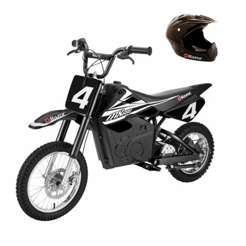 Razor MX650 Dirt Rocket Electric Motocross Motorcycle Dirt Bike w Helmet Black 2 Piece Ralphs