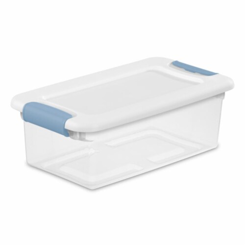 Sterilite Clear Plastic 6 Quart Storage Box Container with