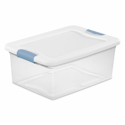 Sterilite Plastic 15 Quart Storage Box Container with Latching Lid