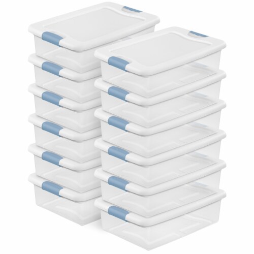 Homz 112 Quart Heavy Duty Clear Plastic Stackable Storage