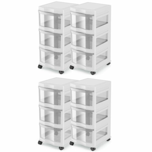 Life Story Classic 3 Shelf Storage Organizer Plastic Drawers, Gray