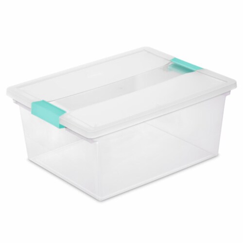 Sterilite Deep Clear Plastic Stackable Storage Bin with Clear Latch Lid, 8  Pack, 8pk - Food 4 Less