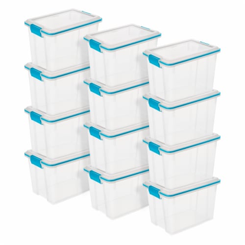 Sterilite Large 20 Qt Home Storage Container Tote with Latching Lids, (12  Pack), 12pk - Metro Market