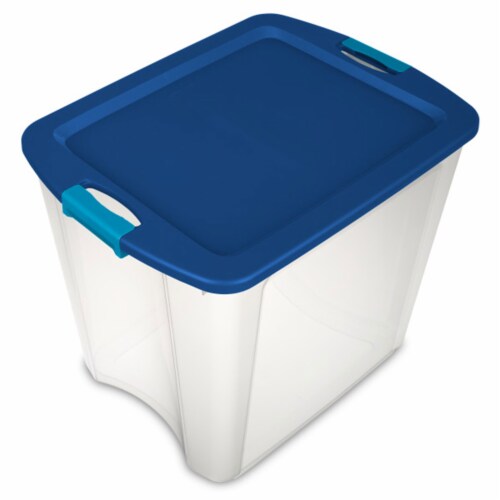 Sterilite 26 Gallon Latch & Carry Plastic Storage Tote Container Box, 12 Pack Perspective: front