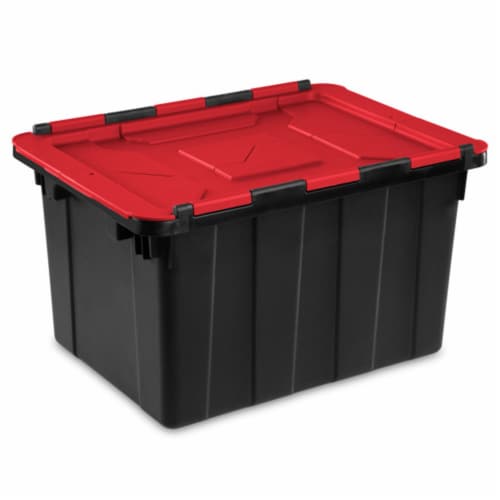 Sterilite Red Storage Tote, 30 Gal.