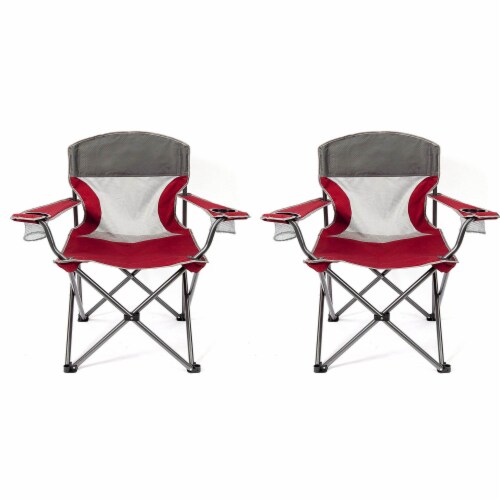 2 Pack Heavy Duty Camping Chair Folding Director Chair Supports