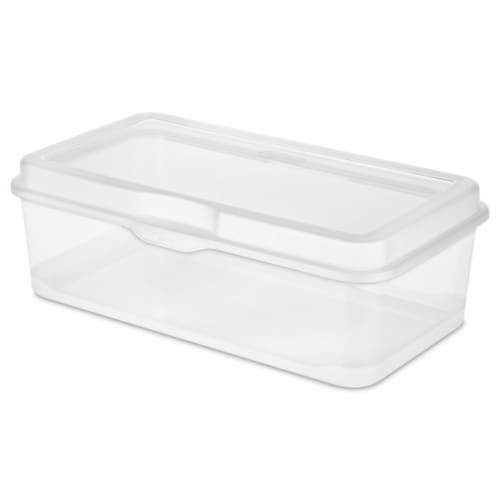 1pc Plastic Storage Bins With Latching Lids, Stackable Storage Containers  For Organizing