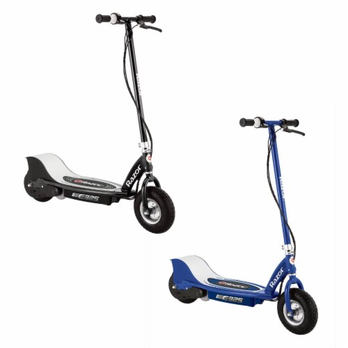 Razor E325 Adult RideOn 24V High-Torque Electric Power Scooter, 1 Black & 1 Navy Perspective: front