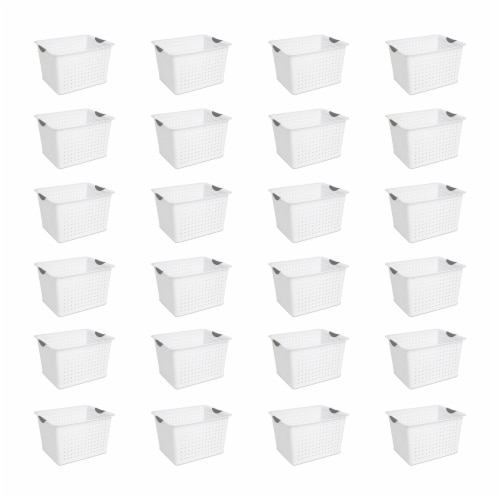 Sterilite Large Ultra Plastic Storage Bin Baskets w/ Handles