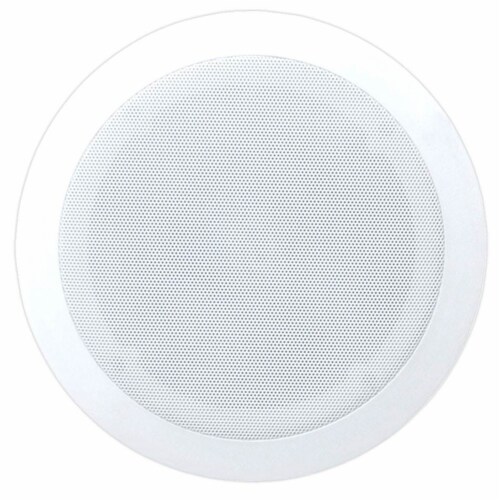 Pyle PDIC51RD 5.25 Inch Round In Ceiling/Wall Flush Speakers, White (12 Pack) Perspective: front