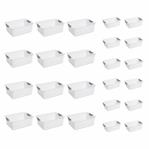 Sterilite Medium & Small Ultra Plastic Storage Bin Organizer Basket (12  Pack), 1 Piece - Ralphs