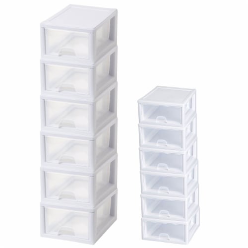 Sterilite 16 Qt Clear Stacking Storage Drawer Container (6 Pack) +