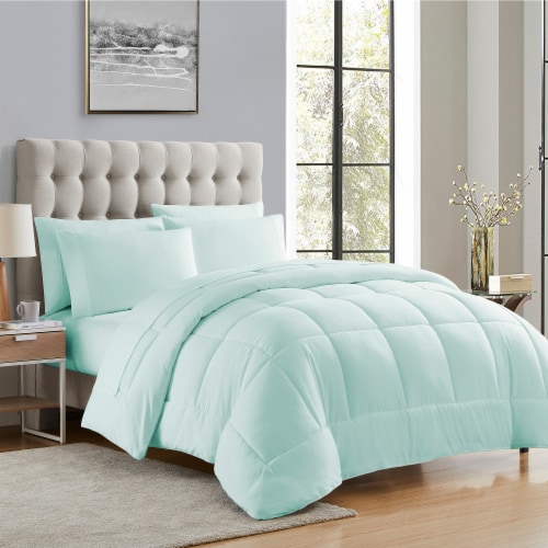 Aqua queen clearance comforter set