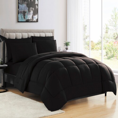 Sweet Home Collection  Down Alternative Comforter All Season Warmth,  Queen, Black, Queen - Kroger