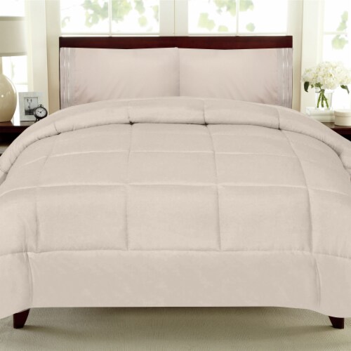 Sweet Home Collection | Down Alternative Comforter All Season Warmth, King, Cream Perspective: front