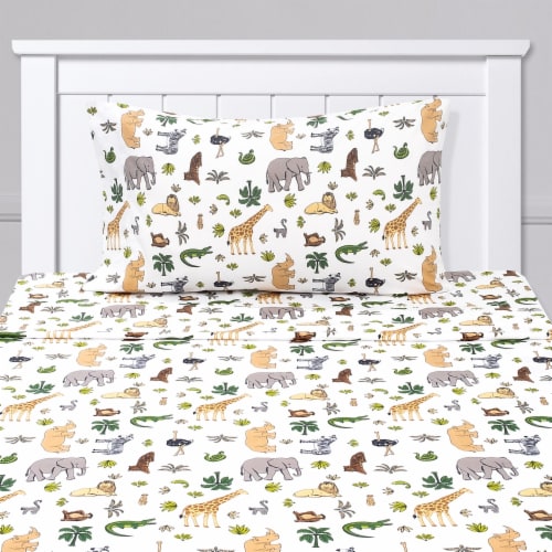Sweet Home Collection Wild Kingdom Printed Sheet Set Kids Fun and Comfortable Twin Twin Pay Less Super Markets