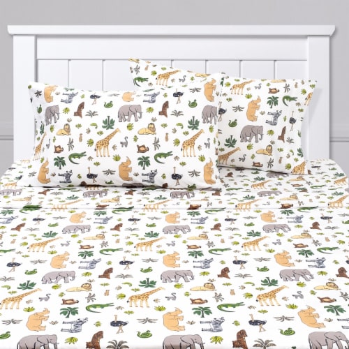 Sweet Home Collection  Wild Kingdom Printed Sheet Set, Kids Fun and  Comfortable, Full, Full - Kroger