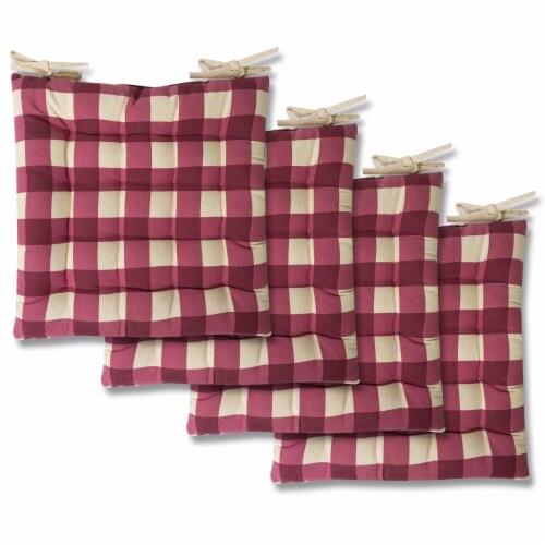 Red buffalo plaid chair cushions online