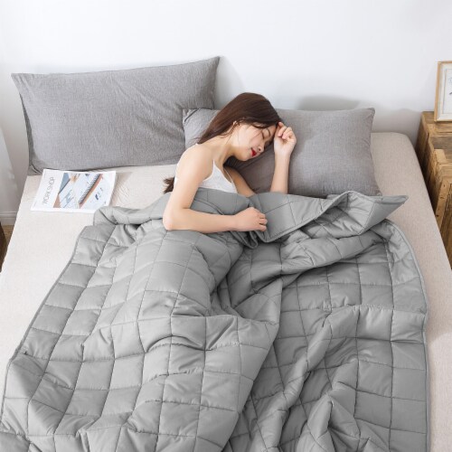 Sweet Home Collection Weighted Blanket Heavyweight Cozy Soft 48 x 72 15lbs Lt Gray 48 x 72
