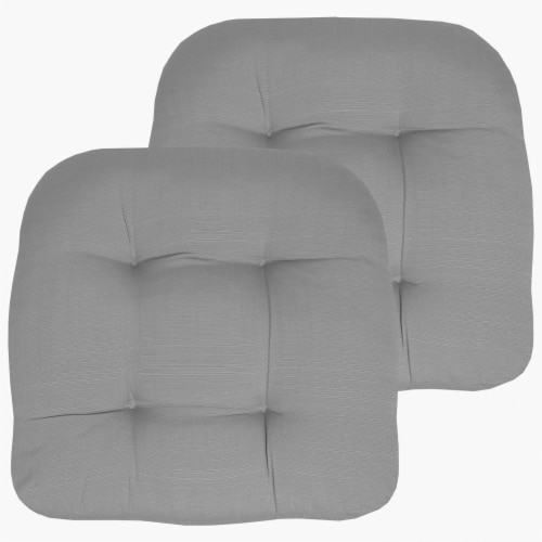 Sweet Home Collection  Patio Chair Pads Thick Fiber Fill Tufted 19 x 19 ,  Black, 2 PK, 2PK - Kroger