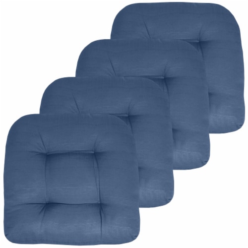 Sweet Home Collection Patio Chair Pads Thick Fiber Fill Tufted 19 x 19 Blue 4 PK 4PK Fred Meyer