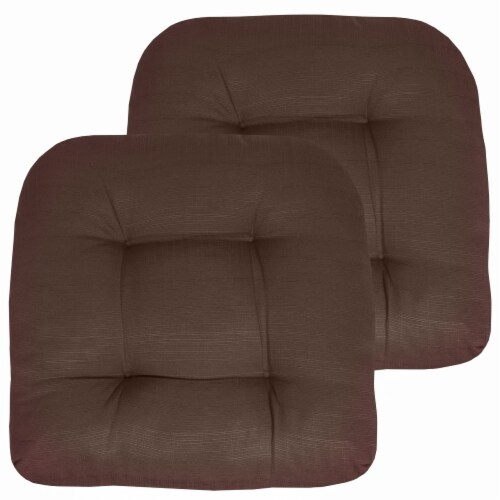 Sweet Home Collection  Patio Chair Pads Thick Fiber Fill Tufted