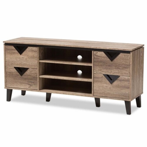 Baxton Studio Beacon Modern and Contemporary Light Brown Wood 55-Inch TV Stand Baxton Studio Beacon Modern and Contemporary Light Brown Wood 55-Inch TV Stand
