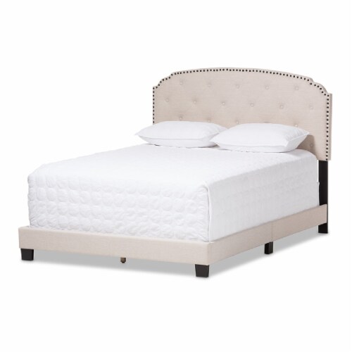 Baxton Studio Lexi Modern and Contemporary Light Beige Fabric Upholstered King Size Bed Baxton Studio Lexi Modern and Contemporary Light Beige Fabric Upholstered King Size Bed