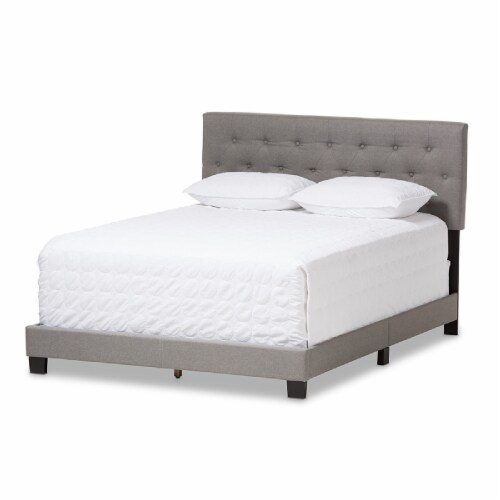 Baxton Studio Cassandra Modern and Contemporary Light Grey Fabric Upholstered King Size Bed Baxton Studio Cassandra Modern and Contemporary Light Grey Fabric Upholstered King Size Bed