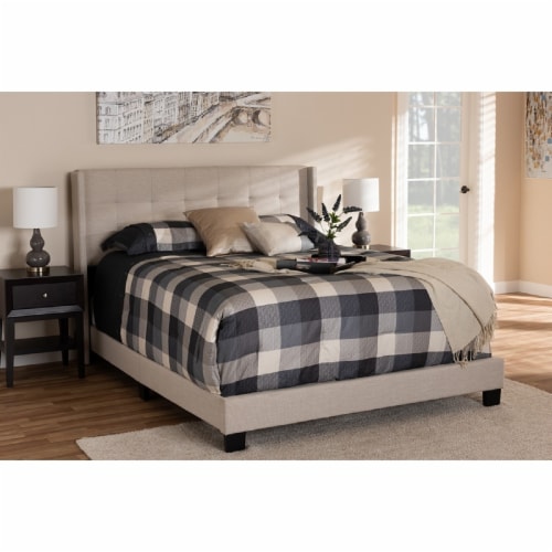 Baxton Studio Lisette Modern and Contemporary Beige Fabric Upholstered Queen Size Bed Baxton Studio Lisette Modern and Contemporary Beige Fabric Upholstered Queen Size Bed