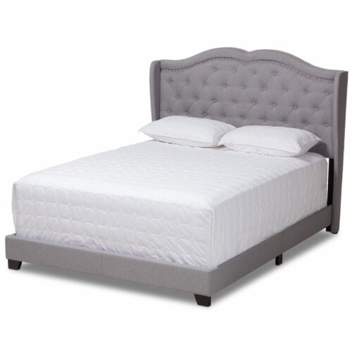 Baxton Studio Aden Modern and Contemporary Grey Fabric Upholstered King Size Bed Baxton Studio Aden Modern and Contemporary Grey Fabric Upholstered King Size Bed