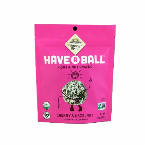 Sunny Fruit Have-A-Ball Organic Cherry & Hazelnut Fruit & Nut Snacks Perspective: front