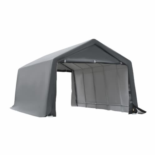 20' x 12' Carport Heavy Duty Truck SUV Garage Cover Canopy - Grey, 1 ...