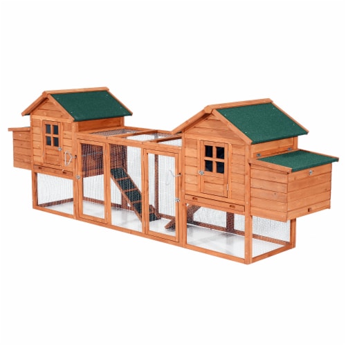 YOPTO 122" Large Wood Chicken Coop With Sliding Door,Large