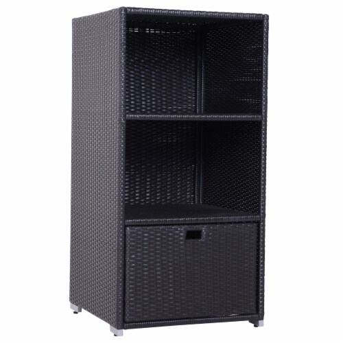 47 H Poolside PE Rattan Towel Valet Rattan Organizer Rack Storage Cabinet,  1 Unit - Kroger