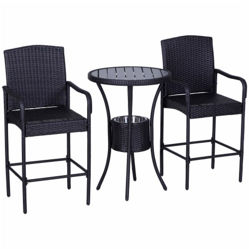 Bar height shop wicker bistro set