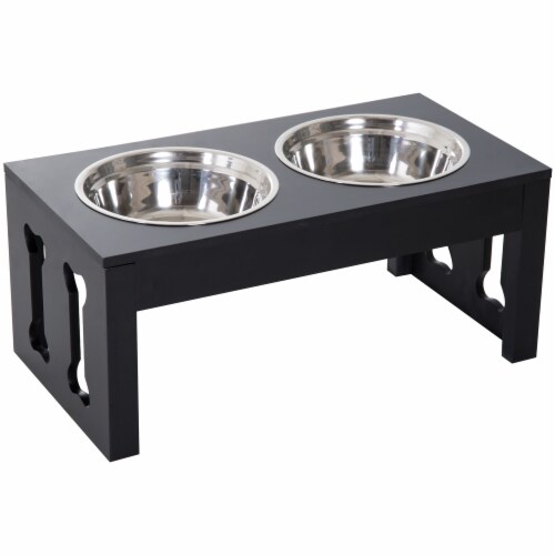 10 Elevated Raised Dog Feeder Stainless Steel Double Bowl Food Water Pet  Dish, 1 Unit - Kroger