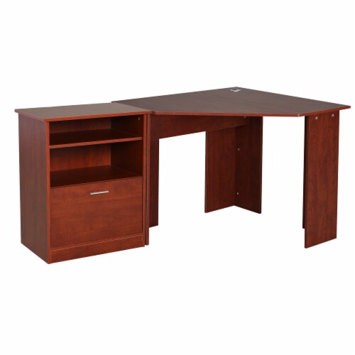 Corner computer desk with printer shelf sales
