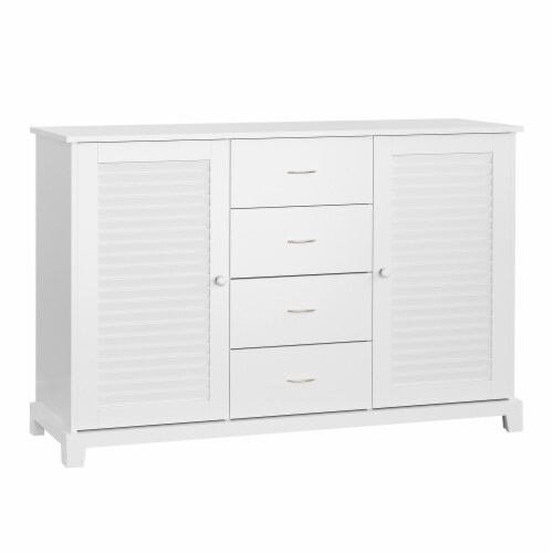 Freestanding Bathroom Storage Cabinet with 2 Drawers & Adjustable Shelf,  White, 1 Unit - Kroger